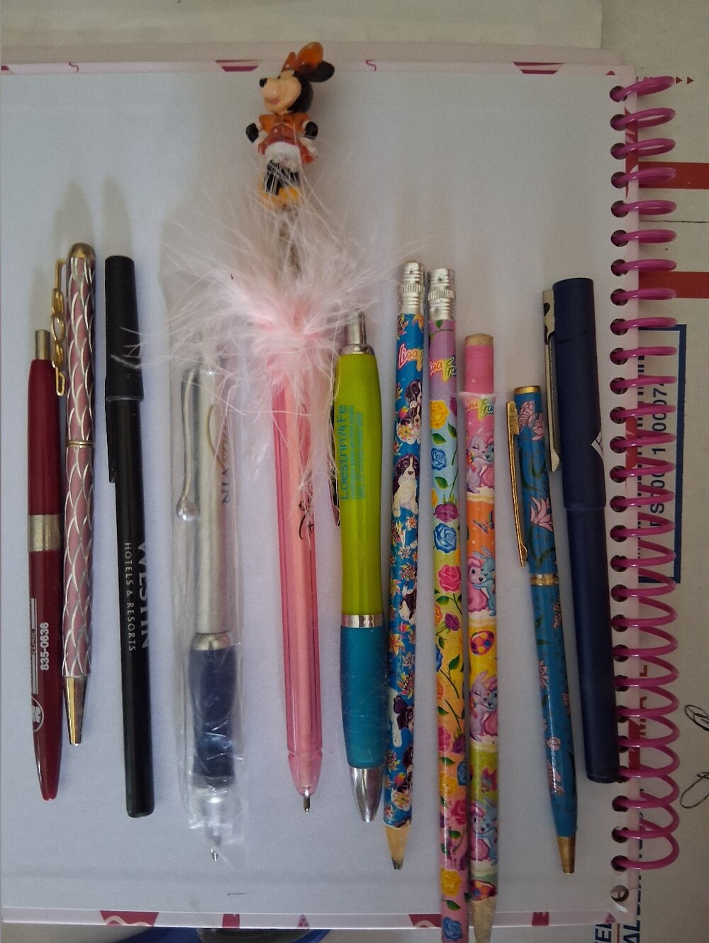 Lisa Frank Pink Blue Multicolor Advertising Old Pen Assortment